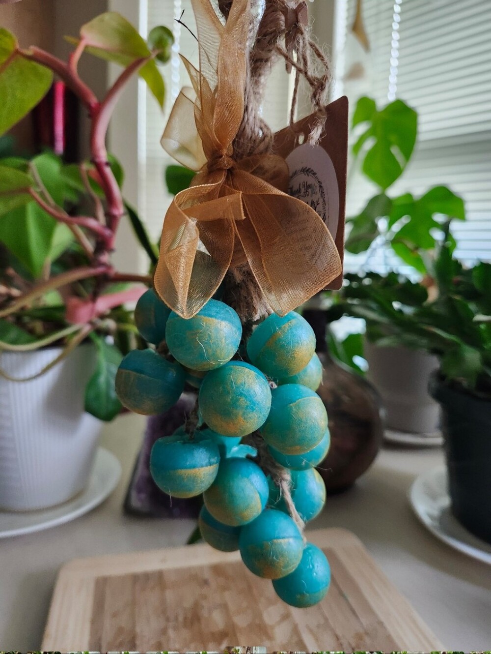 🫐🍋Handcrafted GIFT Aloe Blueberry Lemonade Soap Grapes on a Rope GIFT